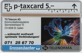 5 CHF Grossenbacher TG Telecom AG - seltene Kunden Taxcard