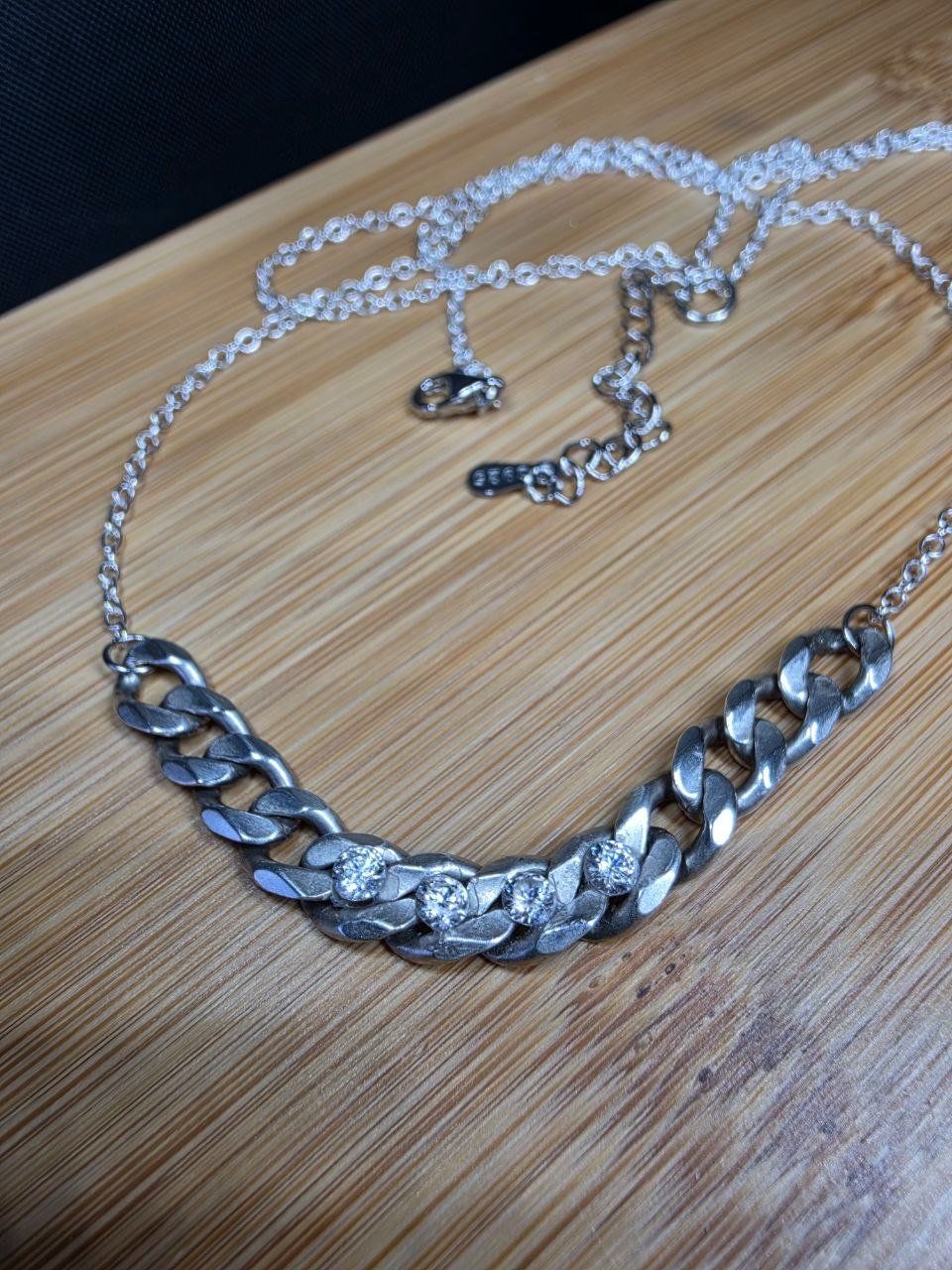 Ketten: Collier argent avec diamants de moissanite certifiés GRA – Gebraucht aus Reconvilier von MARCLAT 4