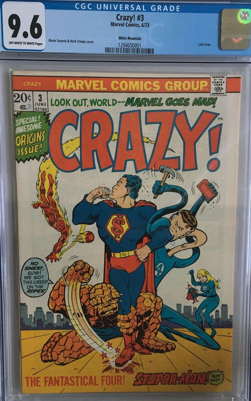 BD: Crazy! #3 (1973), Marvel. Comics, White Mountain pedigree – D'occasion à Uster par the_sz2y