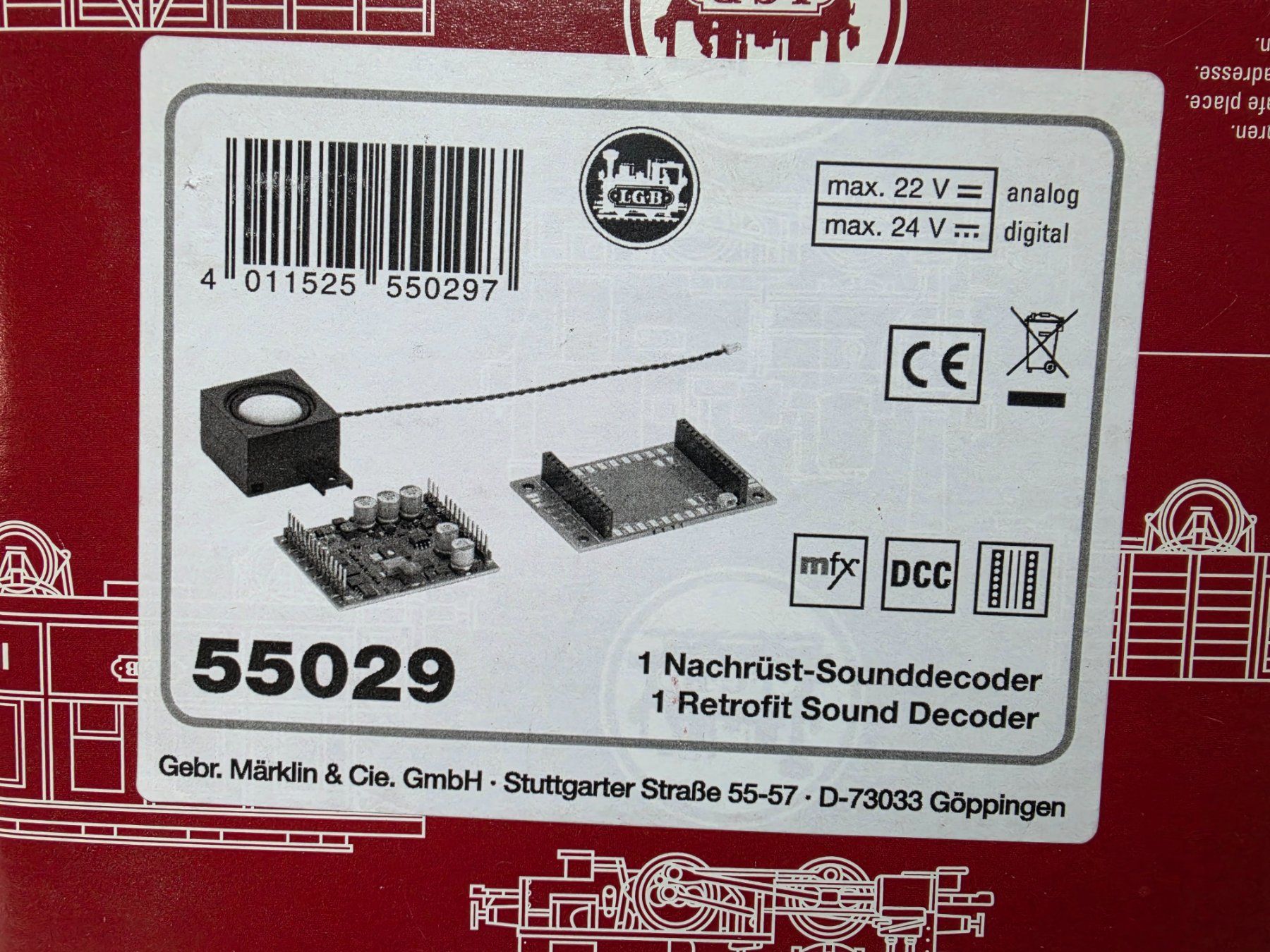 LGB Modellini di ferrovie: LGB Sounddecoder 55029 Nachrüstset neu! – Nuovo e nell'imballaggio originale da Neuenhof venduto da ludovicco 1