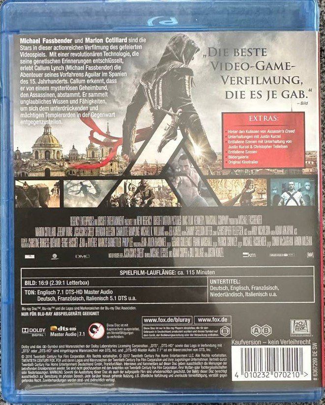 Tutti i DVDs: Assassin's Creed Blu-ray Top Zustand – Usato da Beringen venduto da Mantafisch1 1
