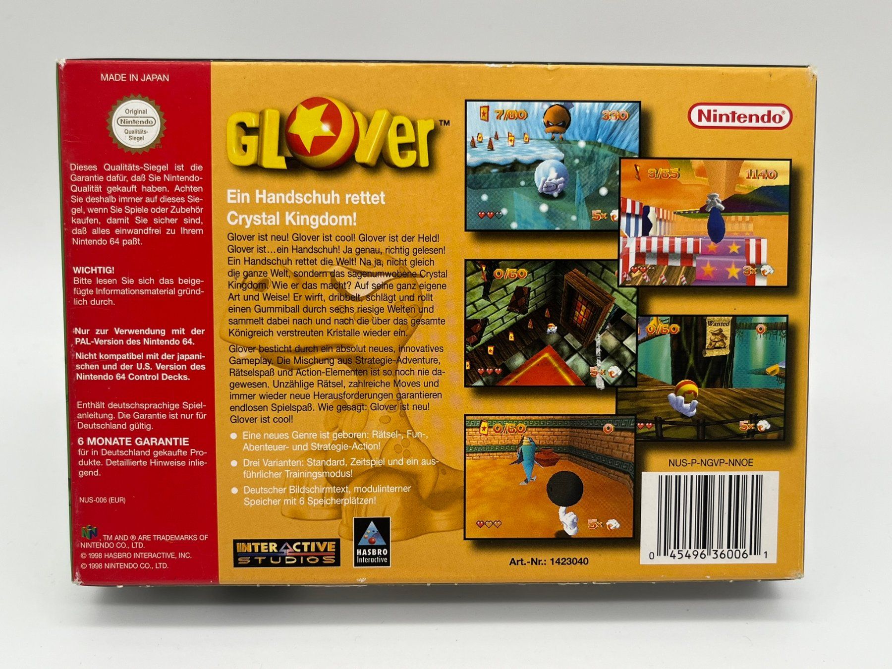 Nintendo Spiele: Glover OVP Nintendo 64 N64 – Gebraucht aus St. Gallen von  1