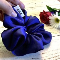 Seide Scrunchie - Königsblaue - Elegant - Handgemachte -Neu!