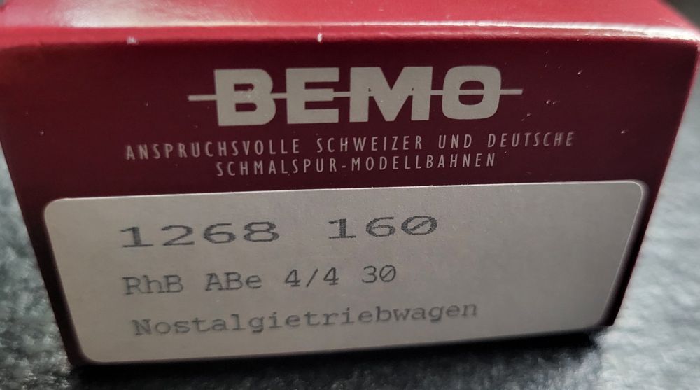 Bemo Modelleisenbahnen: Bemo 1268 160 RhB ABe 4/4 30 H0m OVP neu – Neu und originalverpackt aus Huttwil von Tgv03 7
