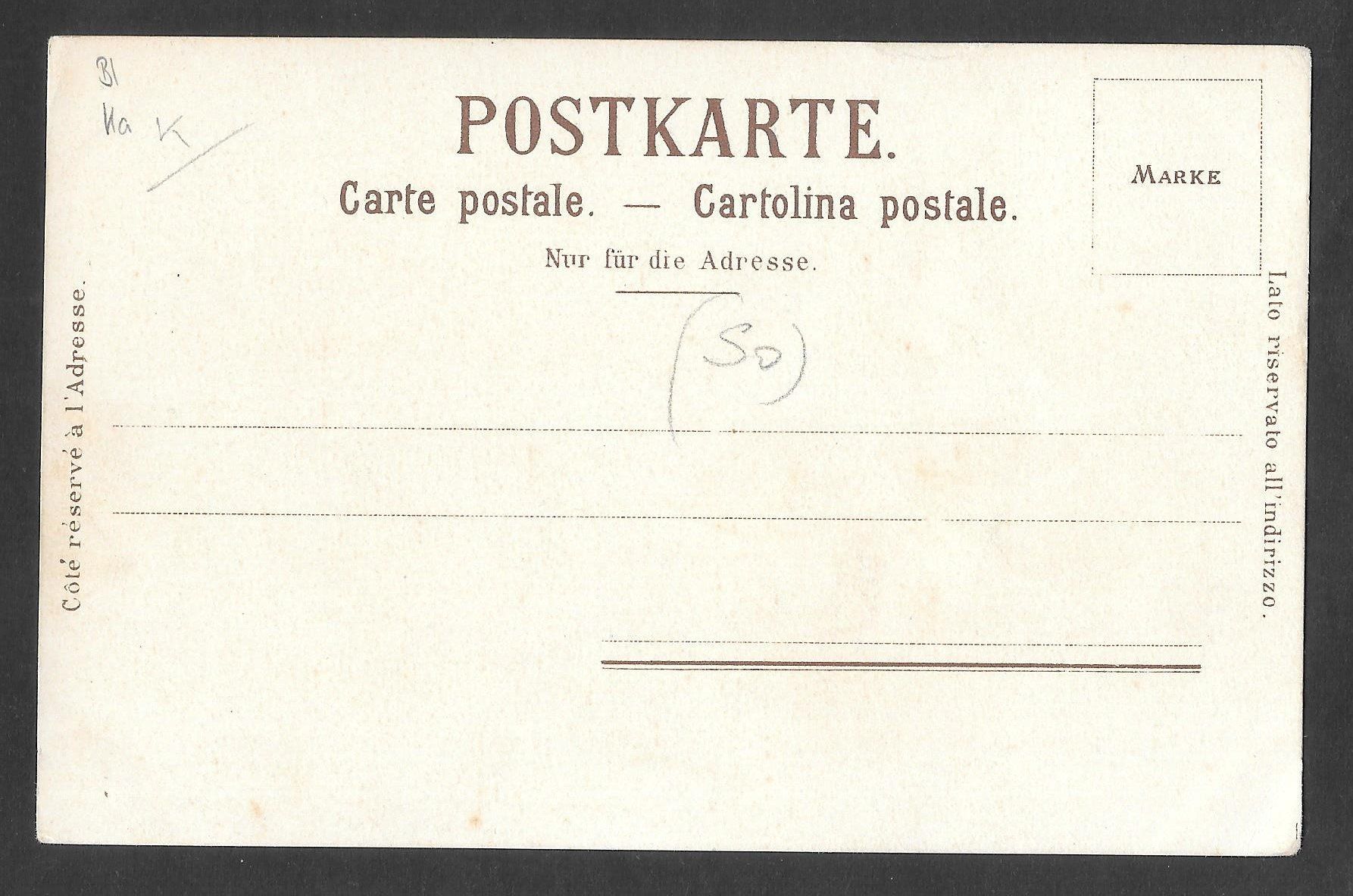 Ansichtskarten: Solothurn mit Tracht farbige Lithografie – Gebraucht aus Olten von clotaldi 1