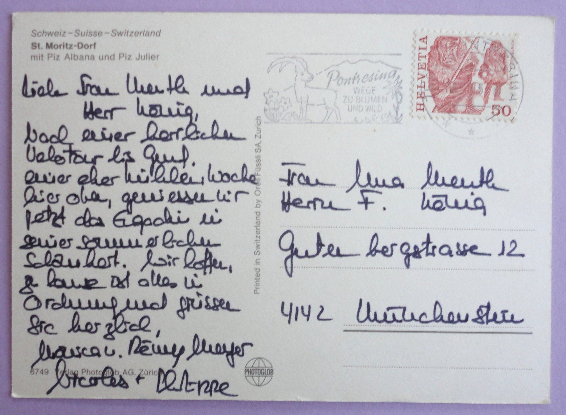 Cartes postales: St. Moritz-Dorf – D'occasion à Fétigny par Billy2miny 1