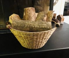 Holz Korb Kaminholz Ofen Grill Holzkorb Zeine Gelte