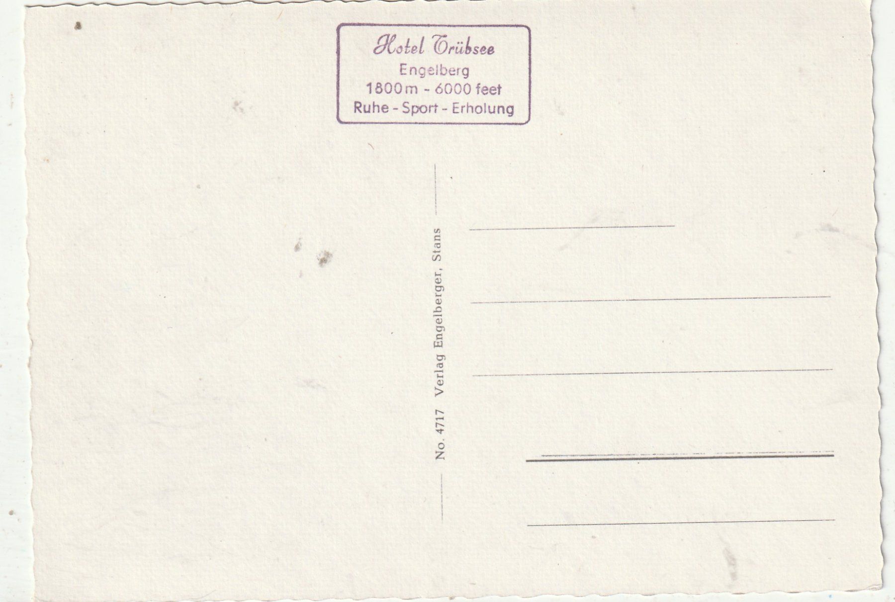 Cartoline postali: Trübsee  MBK – Usato da Lumbrein venduto da made02 1