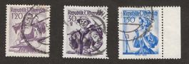 Briefmarken Österreich 1958 AT 900,913,916  Vollstempel