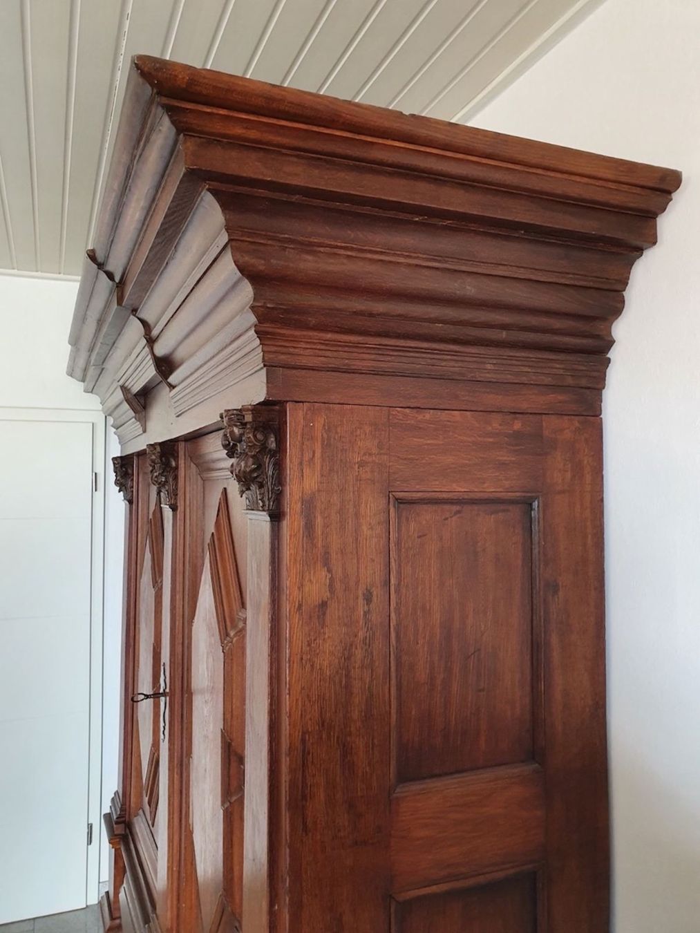 Armadi: Barock Schrank Eiche massiv ORIGINAL Barockschrank Eiche – Usato da Gemünden venduto da GEUENWALD 7