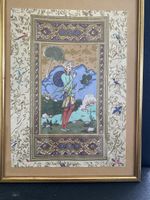 Gerahmtes Bild mit orientalischem Motiv, Goldrahmen.