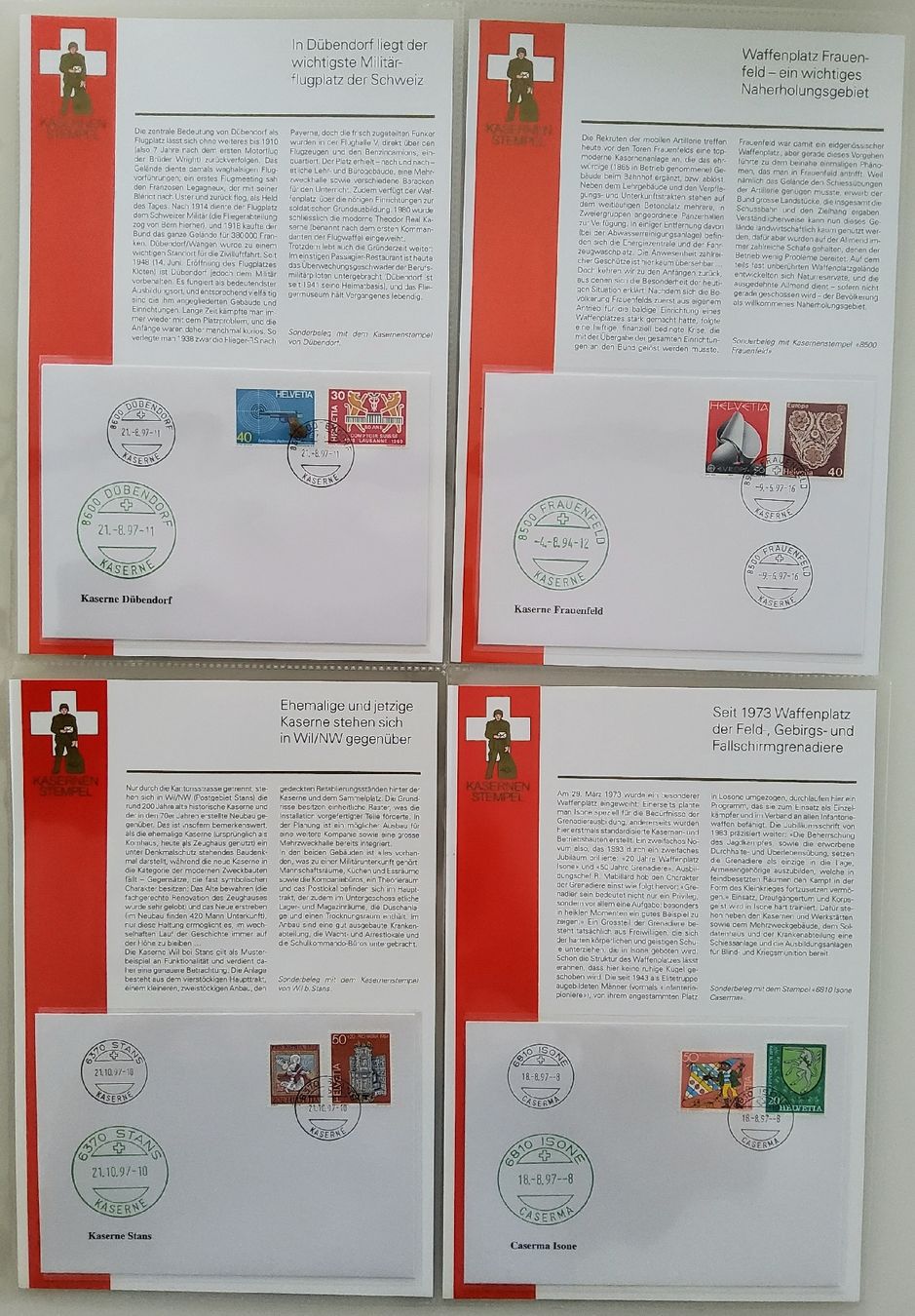 Tutti i francobolli: Sammlung Feldpost Kompanien, Kasernen und Truppen – Usato da Buchrain venduto da mue_kru 4