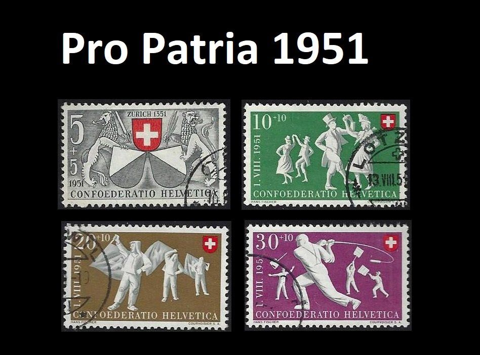 Tutti i francobolli: Pro Patria 1951 gestempelt – Usato da Baar venduto da miam8