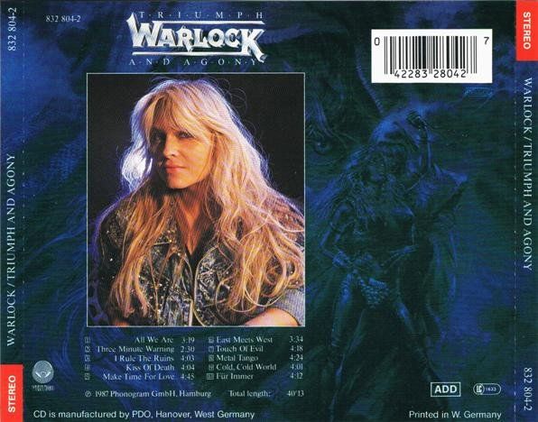 CD: CD Warlock - Triumph and agony (1987) – Usato da Möriken AG venduto da mineralia 1