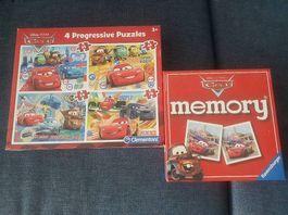 Disney Cars Spiele-Set  Memory & 4 Progressive Puzzle