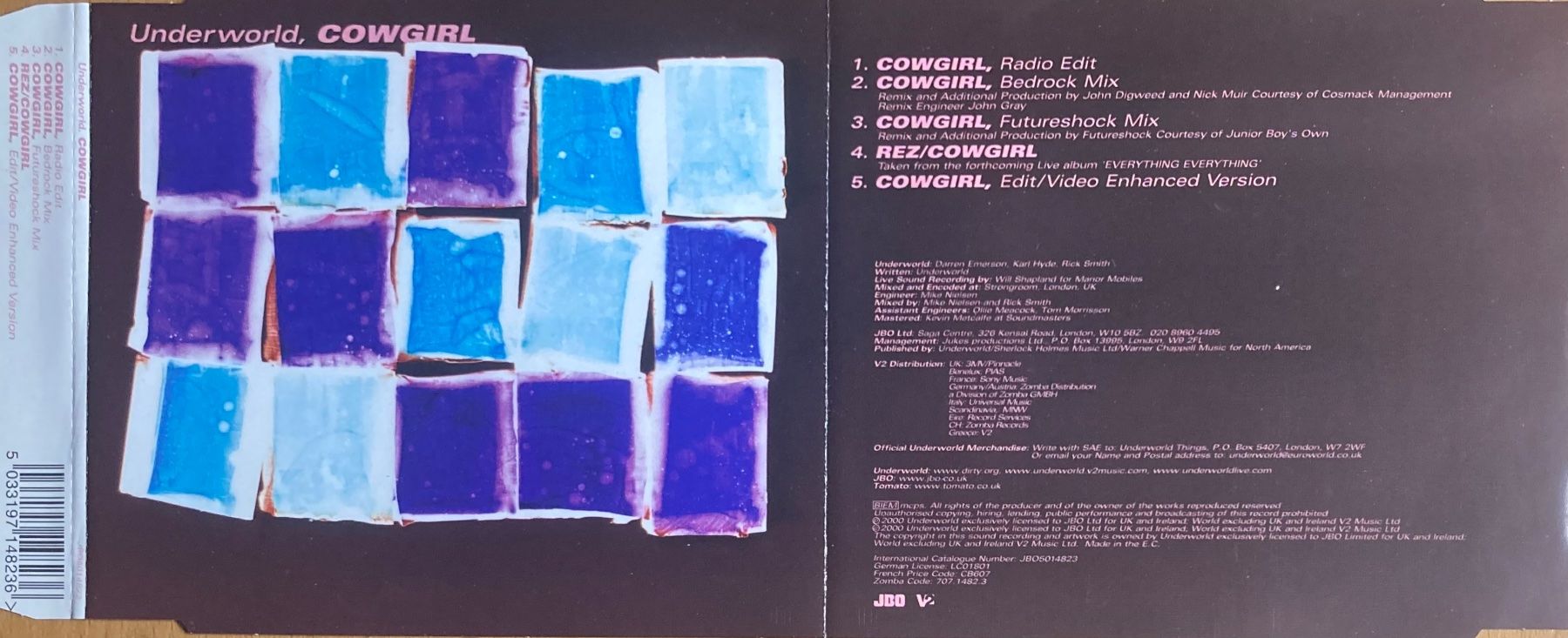 CD: UNDERWORLD - COWGIRL – Usato da Poliez-Pittet venduto da Newtown-Records
