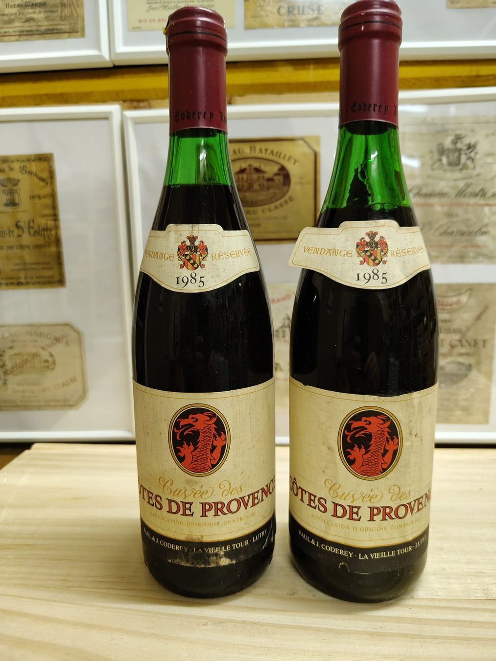 Wein: 2x 1985 CUVÉE DE CÔTES DE PROVENCE CODEREY‪ – Neu und originalverpackt aus Münchenstein von weinundspirituosen 1