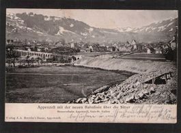 Appenzell AI mit der neuen Bahnlinie über die Sitter, 1904