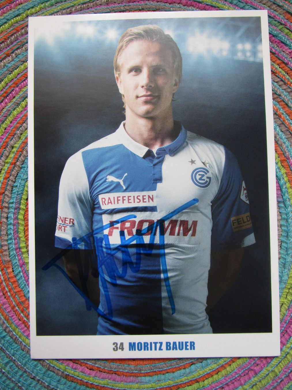 Autografi: GC GRASSHOPPERS MORITZ BAUER SPIELER AUTOGRAMM ANTIK – Usato da GUTENSWIL venduto da Alpina6