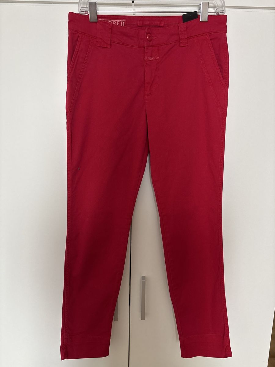 Closed Pantaloni: Closed Damenhose, Rot – Usato da Nebikon venduto da Draga25
