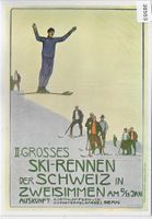 II. Grosses Ski-Rennen der Schweiz Zweisimmen 1906 - Repro