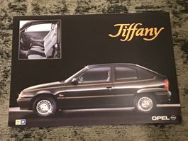 Opel Kadett E Tiffany Prospektblatt Februar 1988 selten
