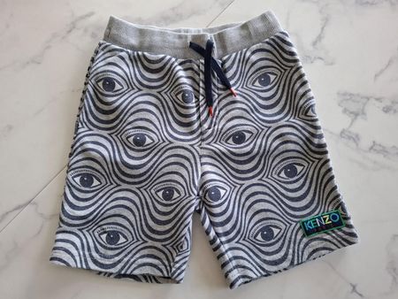 Kenzo Shorts, Gr. 128, Grau mit Augen Muster
