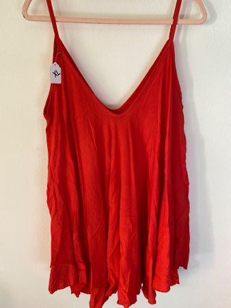 TRÄGER SOMMER-TOP ROT-DAMEN