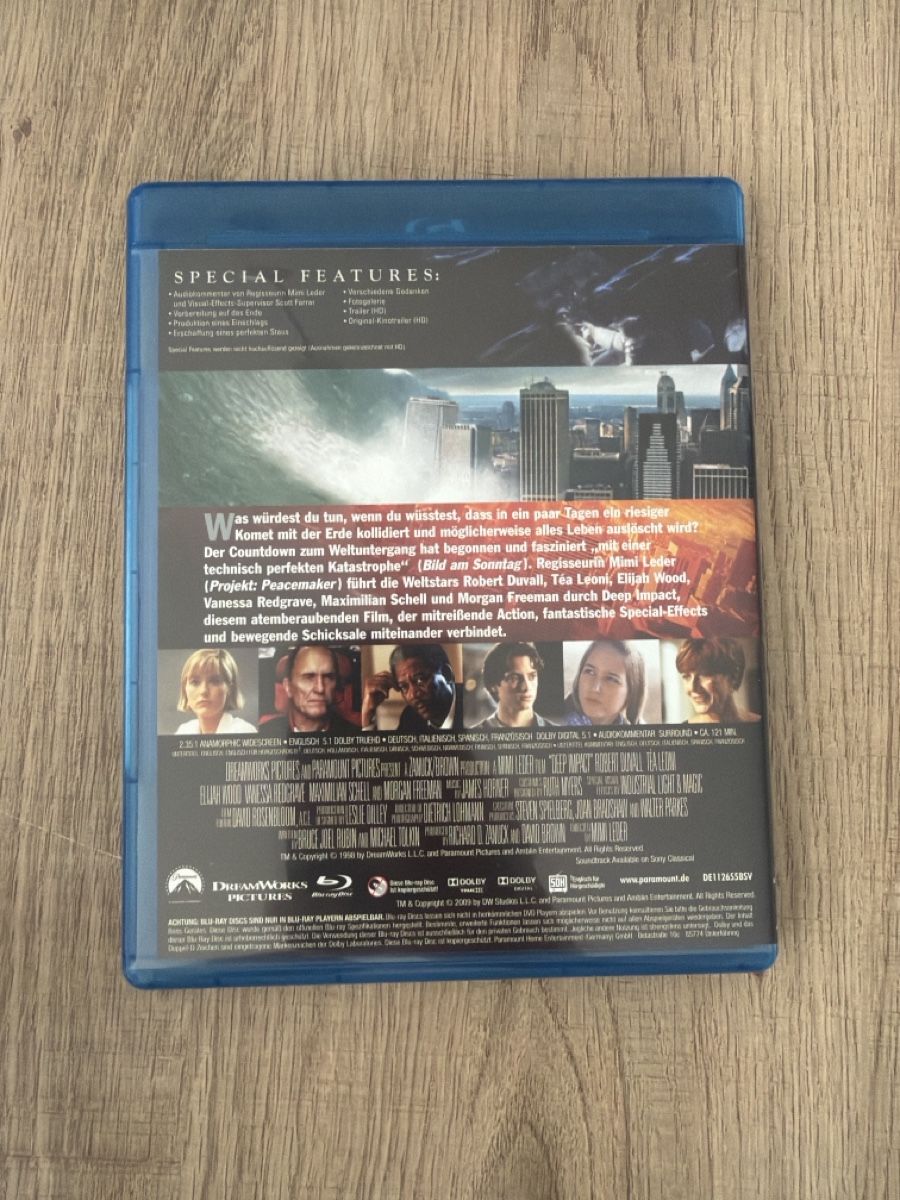 Tous les DVDs: Deep Impact (1998) BluRay – D'occasion à Hagendorn par masterchieff 1