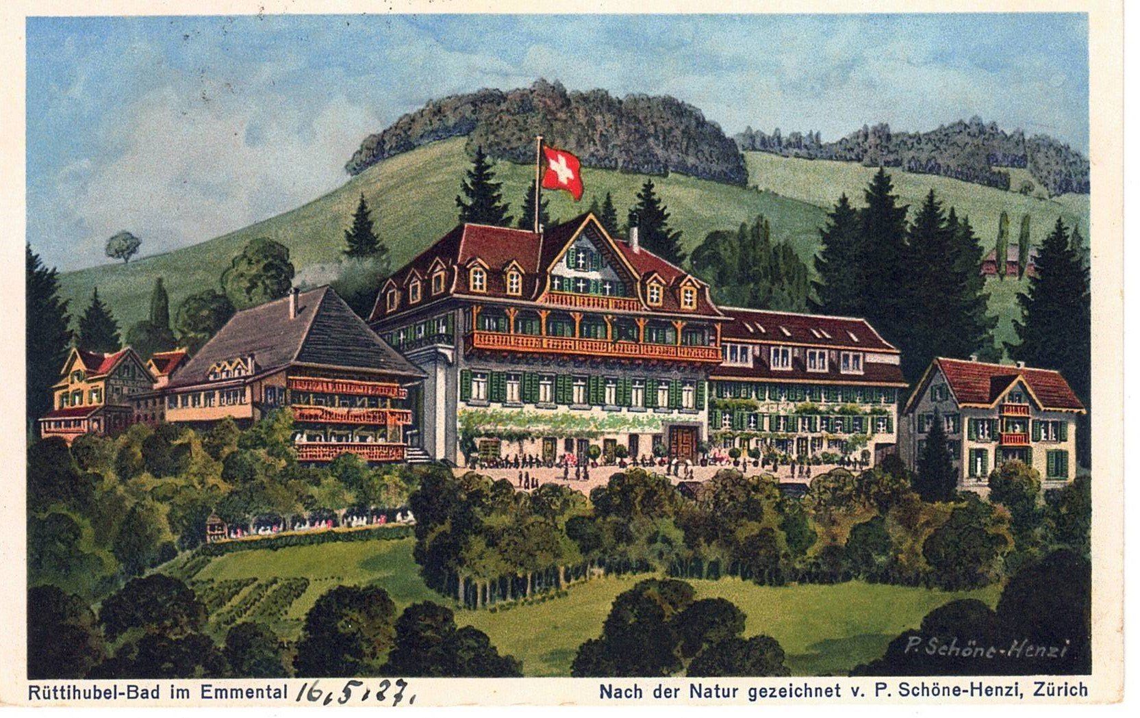 Cartoline postali: 1927 Rüttihubel-Bad im Emmental – Usato da Kreuzlingen venduto da Koi4