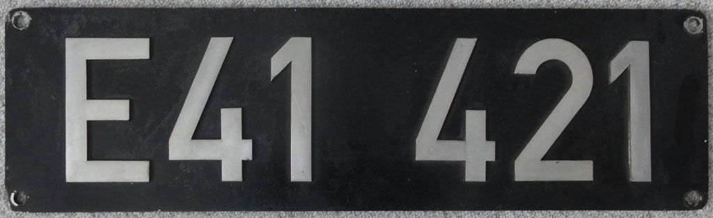 Schilder: Deutsche Bundesbahn Lokschild E41 421 - ORIGINAL – Gebraucht aus Spiez von Eiger73