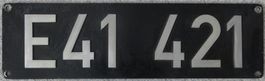 Deutsche Bundesbahn Lokschild E41 421 - ORIGINAL