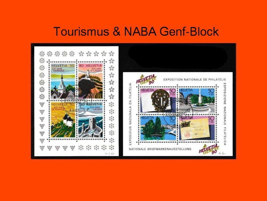 Tutti i francobolli: "Sonderblock" Tourismus & NABA Genf – Nuovo (secondo la descrizione) da Dübendorf venduto da Jumbo1990