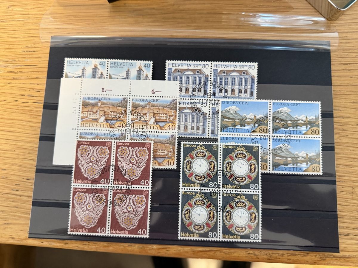 Alle Briefmarken: 4 Steckkarten Schweizer 4er Blöcken – Neu (gemäss Beschreibung) aus Murgenthal von Tina_4055 2