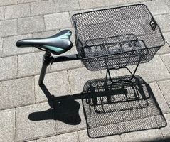 Fahrradsattel mit Stange, Packträger, Korb