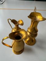 3 antike Messing Vasen / Krug Deko