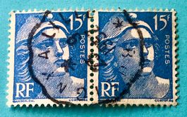 Briefmarken aus Frankreich Marianne Type Gandon gestempelt