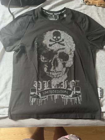 Philipp Plein T-Shirt mit Totenkopf Motiv Grösse L