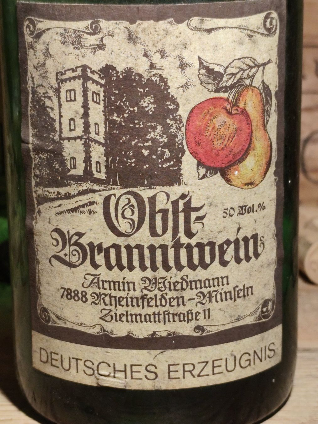 Bevande alcoliche: Obstbranntwein, A. Wiedmann 50 vol. % – Nuovo e nell'imballaggio originale da Büsserach venduto da Vintage-vins