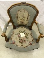 Sessel Louis XV Stil bestickt Gobelin gebraucht