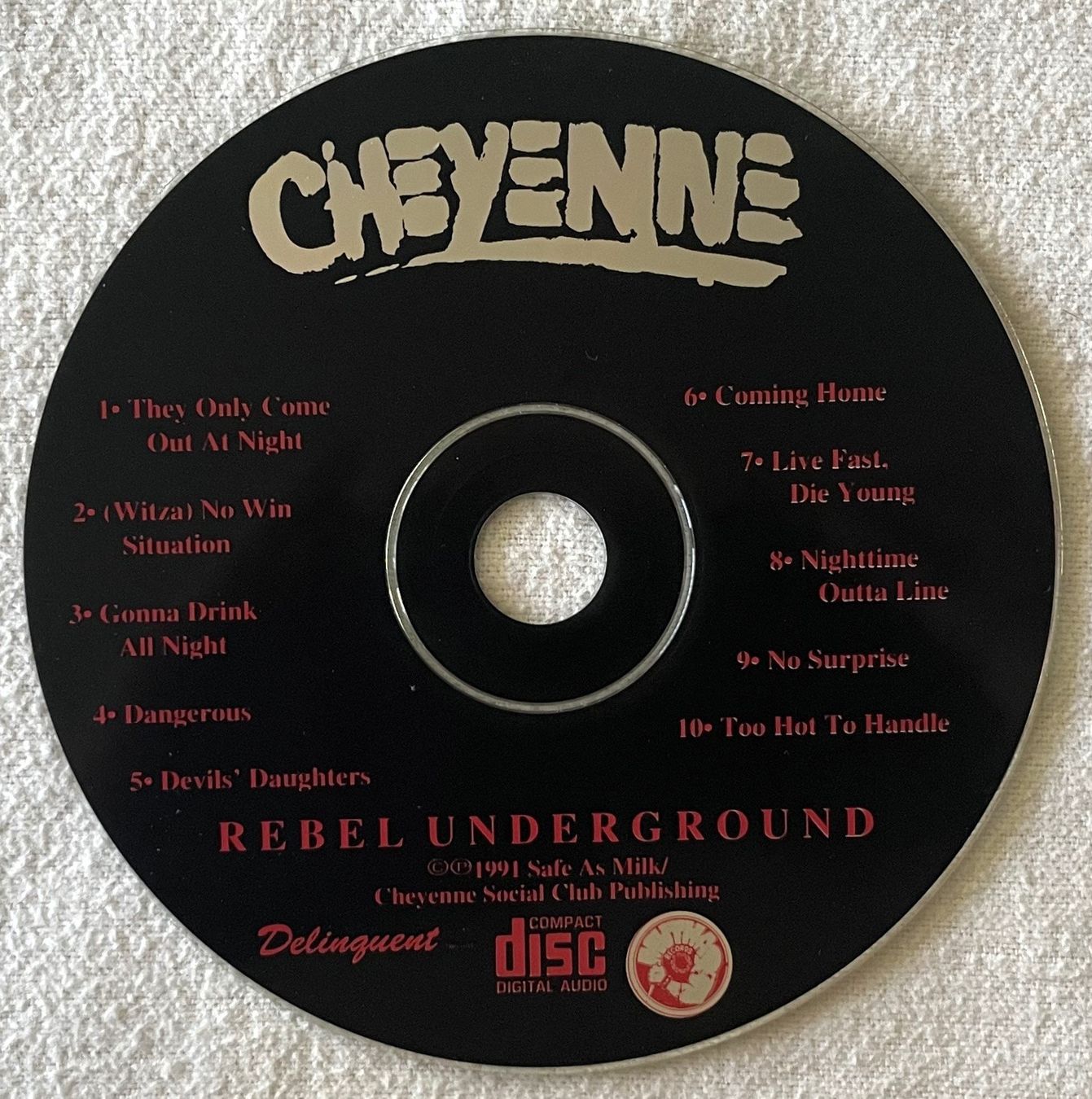 CDs: Cheyenne – Rebel Underground - CD - 1991 - US First Press – Neuf (Voir description) à Uster par Zardodel 2