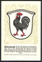 AK Ottenbach, Wappen mit Hahn