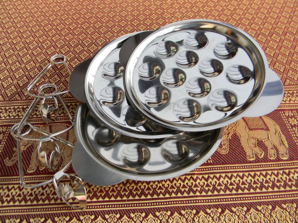 Lot de 10 plats à escargots en aluminium Fackelmann