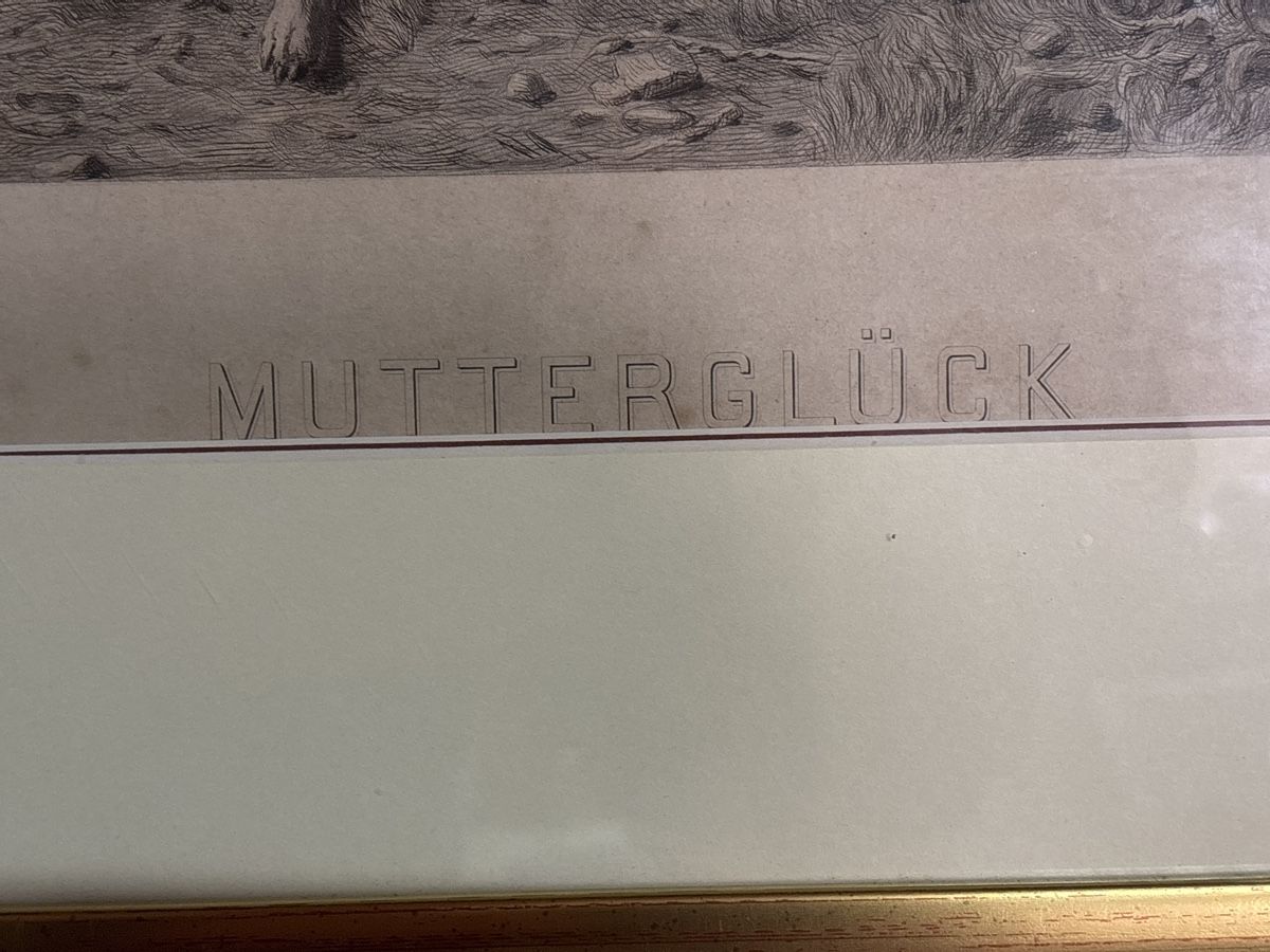 Dipinti: Mutterglück - ( Konrad Grob Munchen 1884 ) – Usato da Sion venduto da pasadena1914 2