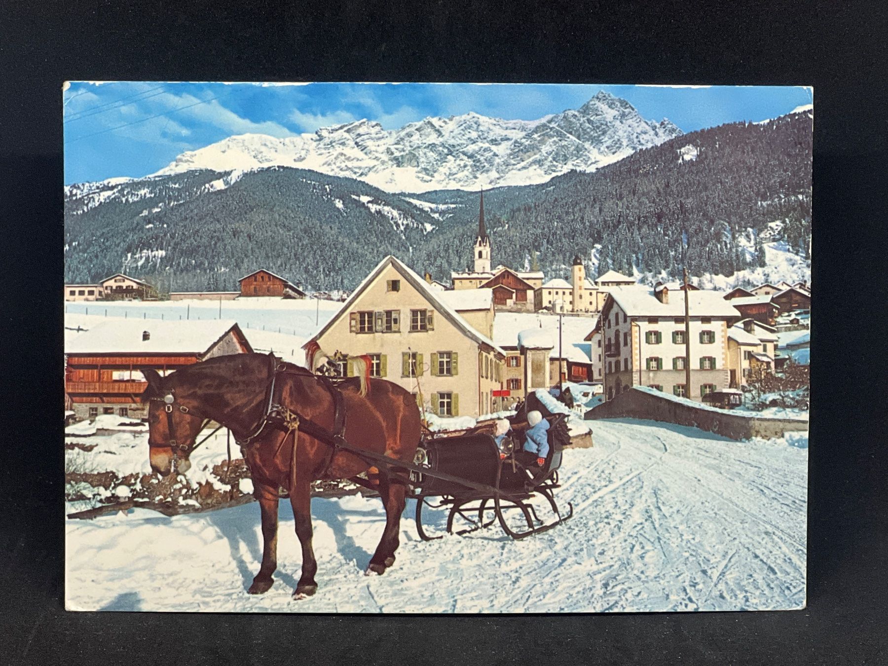 Cartoline postali: Savognin mit Piz Mitgel – Usato da Widnau venduto da Brusi9