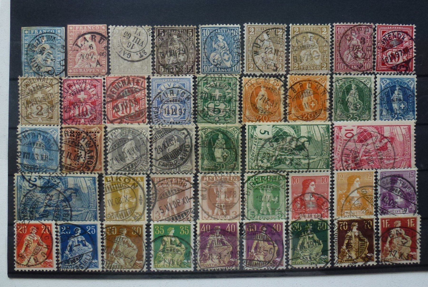 Tutti i francobolli: Kleine Schweizer Briefmarkensammlung ab Strubeli – Usato da Walkringen venduto da Casablanca777