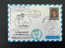 Ballonkarte 1970 Erstag Wien-Klagenfurt kein Aufstieg (G548)
