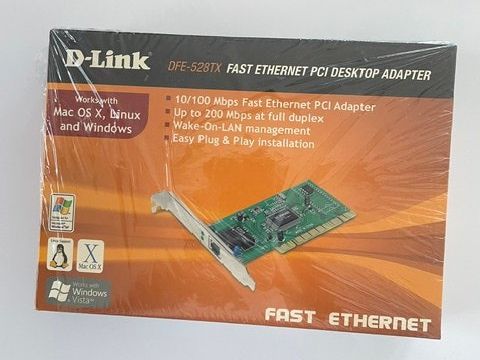 Dlink Unità & Adattatore: d-link dfe-528TX fast ethernet pci desktop adapter – Nuovo e nell'imballaggio originale da Wichtrach venduto da AdminCCoach