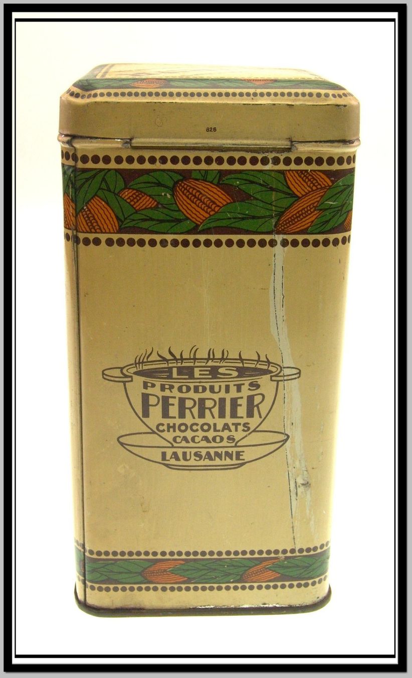 Dosen: Blechdose mit Deckel Perrier Lausanne Chocolats Cacaos – Gebraucht aus Langenthal von hamster-raeumung 2
