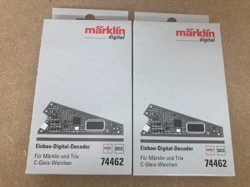 Märklin Modelleisenbahnen: 2 St. Märklin 74462 Einbau Digital Decoder f. C-Gleis Weiche – Gebraucht aus Büsserach von ModellbahnDepot